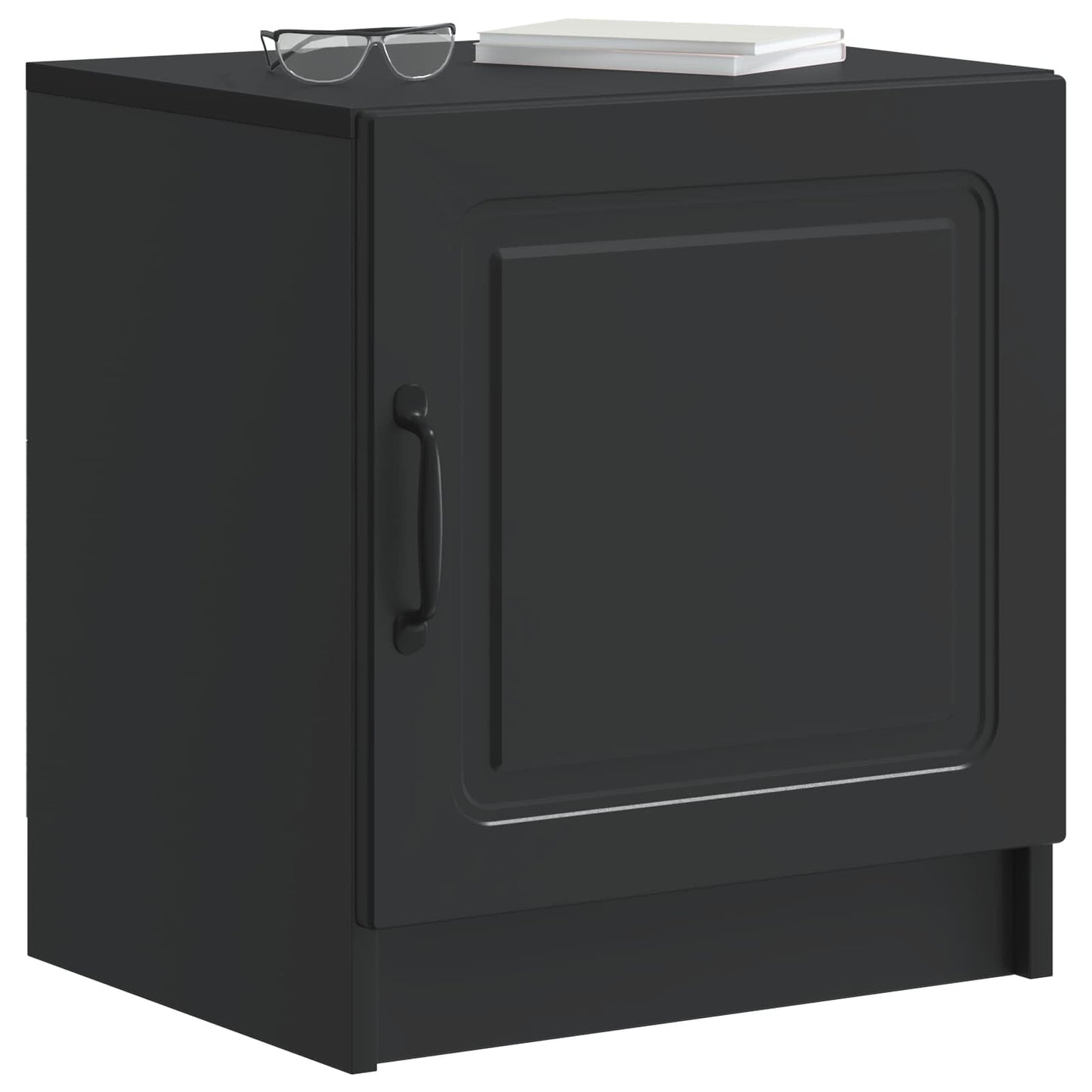 Natskab 2 pcs Sort 43 x 34,5 x 47 cm Konstrueret træ