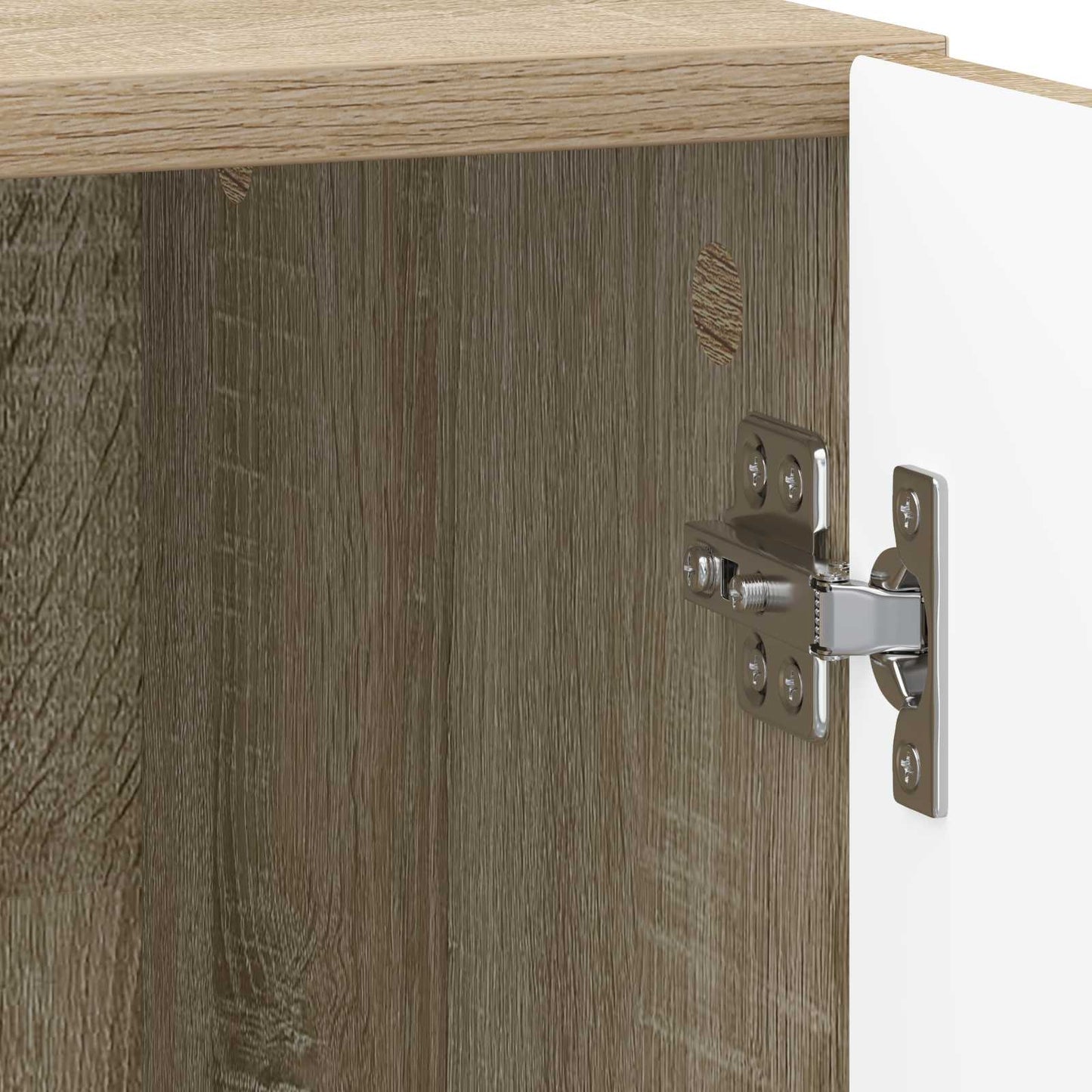 Natskab 2 pcs Sonoma-eg 43 x 34,5 x 47 cm Konstrueret træ