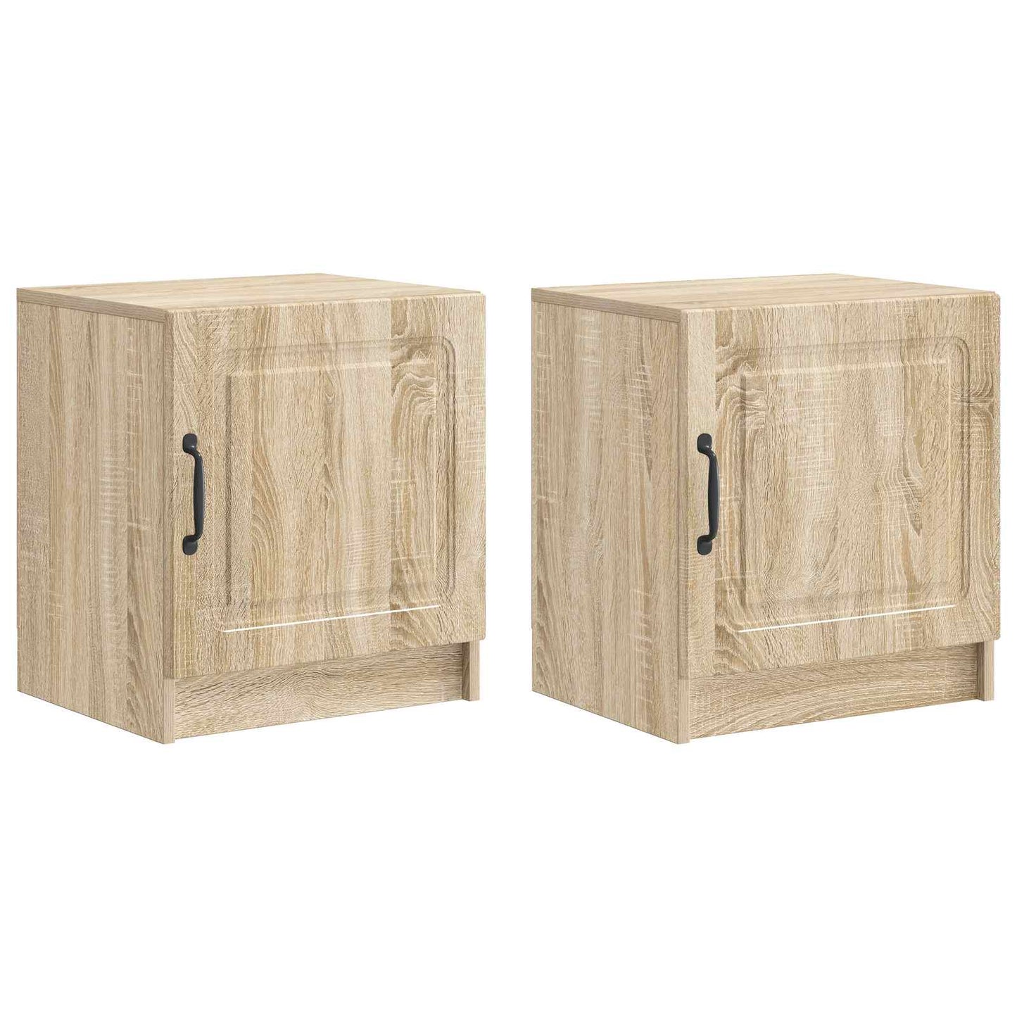 Natskab 2 pcs Sonoma-eg 43 x 34,5 x 47 cm Konstrueret træ