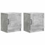 Natskab 2 pcs Betongrå 43 x 34,5 x 47 cm Konstrueret træ