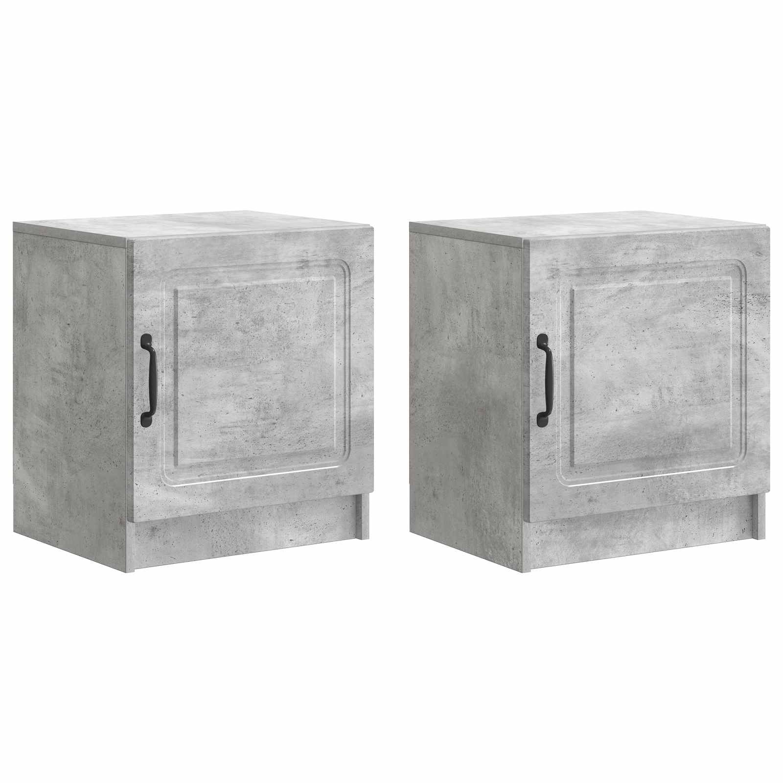 Natskab 2 pcs Betongrå 43 x 34,5 x 47 cm Konstrueret træ billede