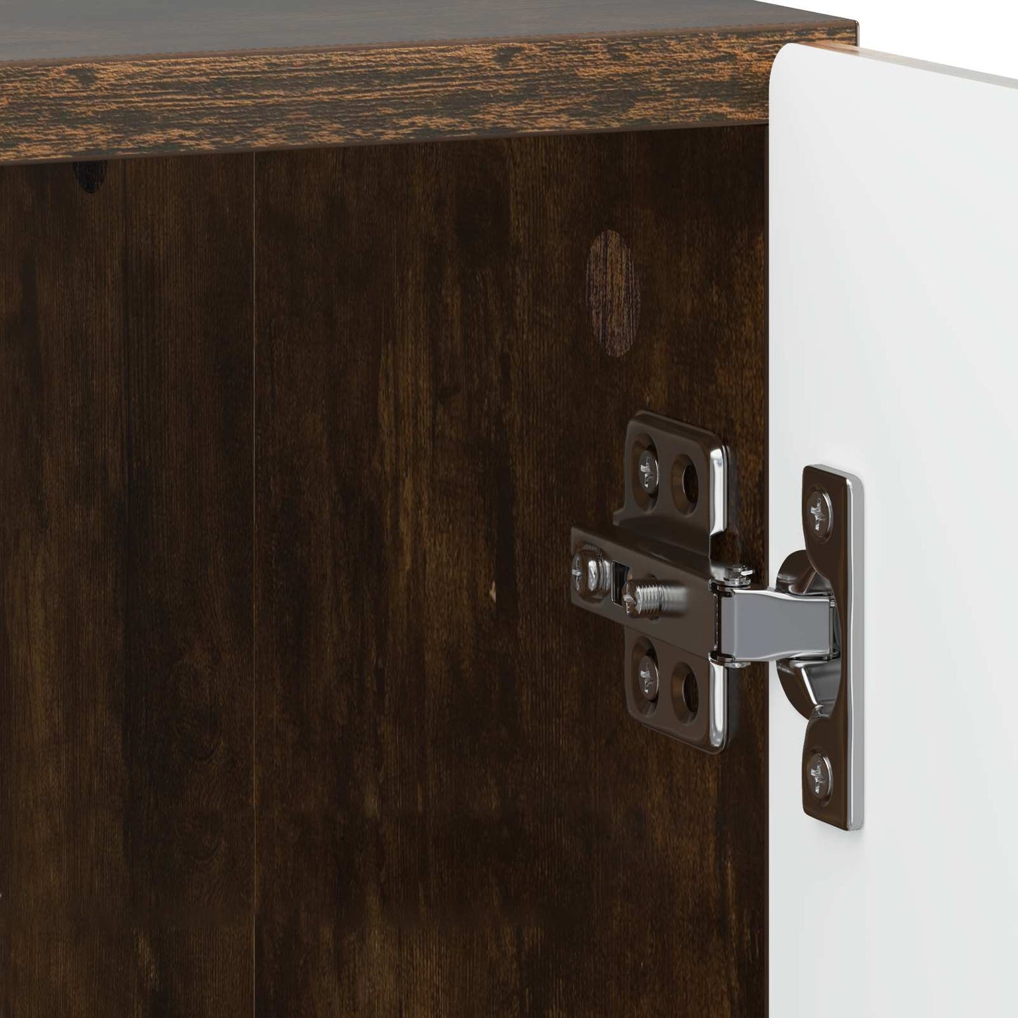 Natskab 2 pcs Røget eg 43 x 34,5 x 47 cm Konstrueret træ