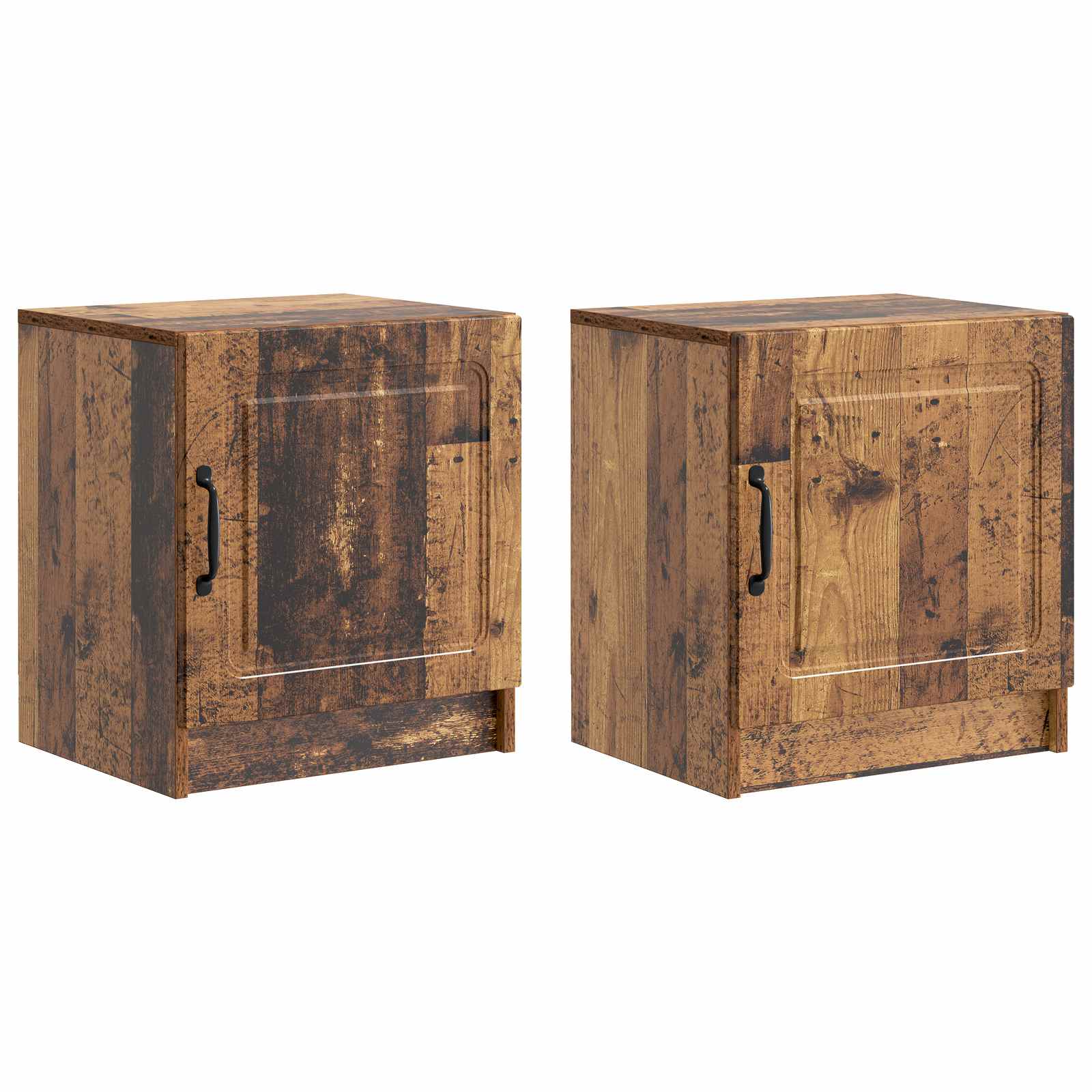 Natskab 2 pcs Gammelt træ 43 x 34,5 x 47 cm Konstrueret træ billede