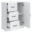 Sideboard Hvid 66 x 34,5 x 87 cm Konstrueret træ
