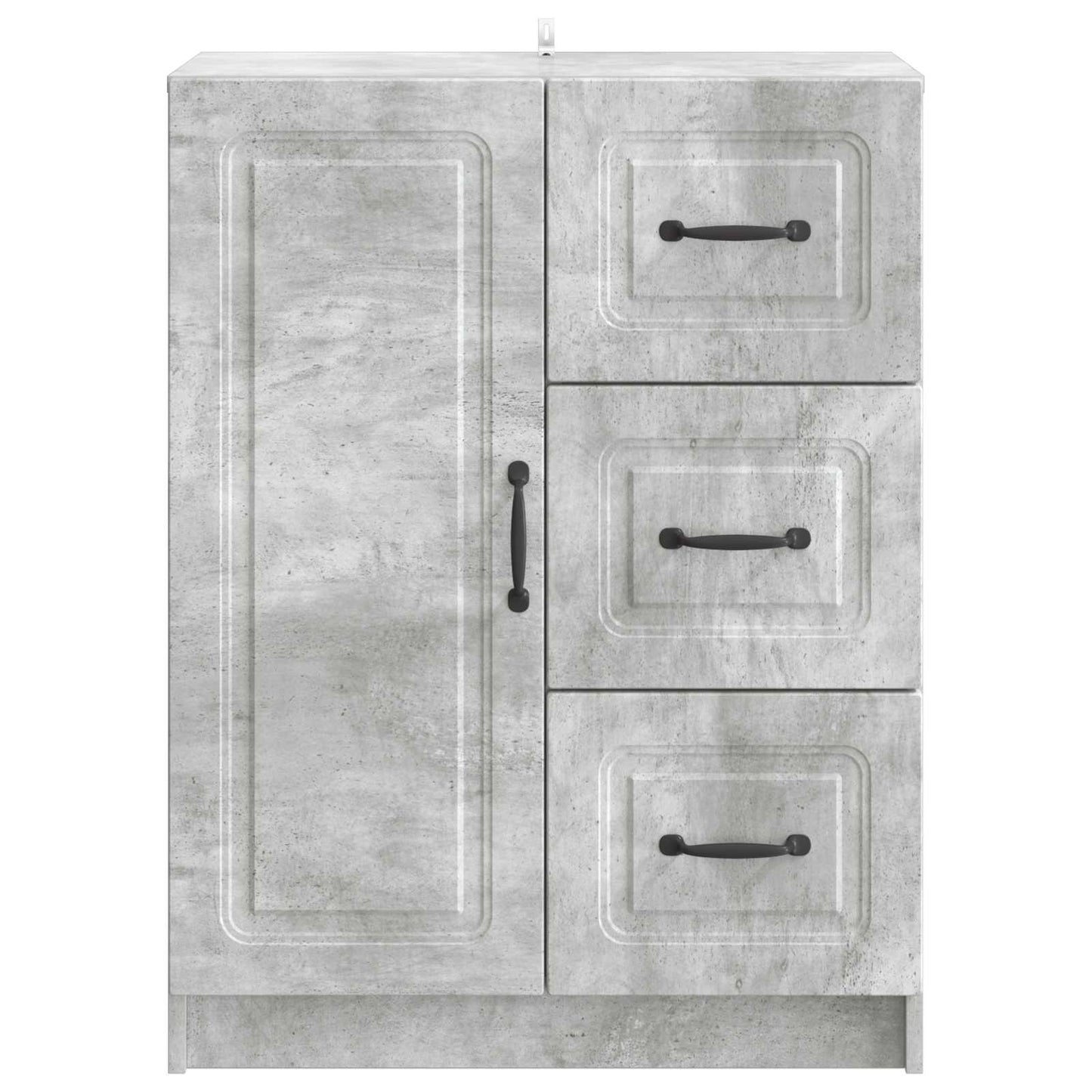 Sideboard med skuffe Betongrå 66 x 34,5 x 87 cm Konstrueret træ