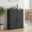 Sideboard med skuffe Sort 66 x 34,5 x 87 cm Konstrueret træ
