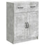 Sideboard med skuffe Betongrå 66 x 34,5 x 87 cm Konstrueret træ