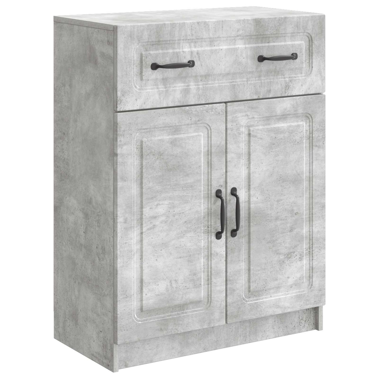 Sideboard med skuffe Betongrå 66 x 34,5 x 87 cm Konstrueret træ