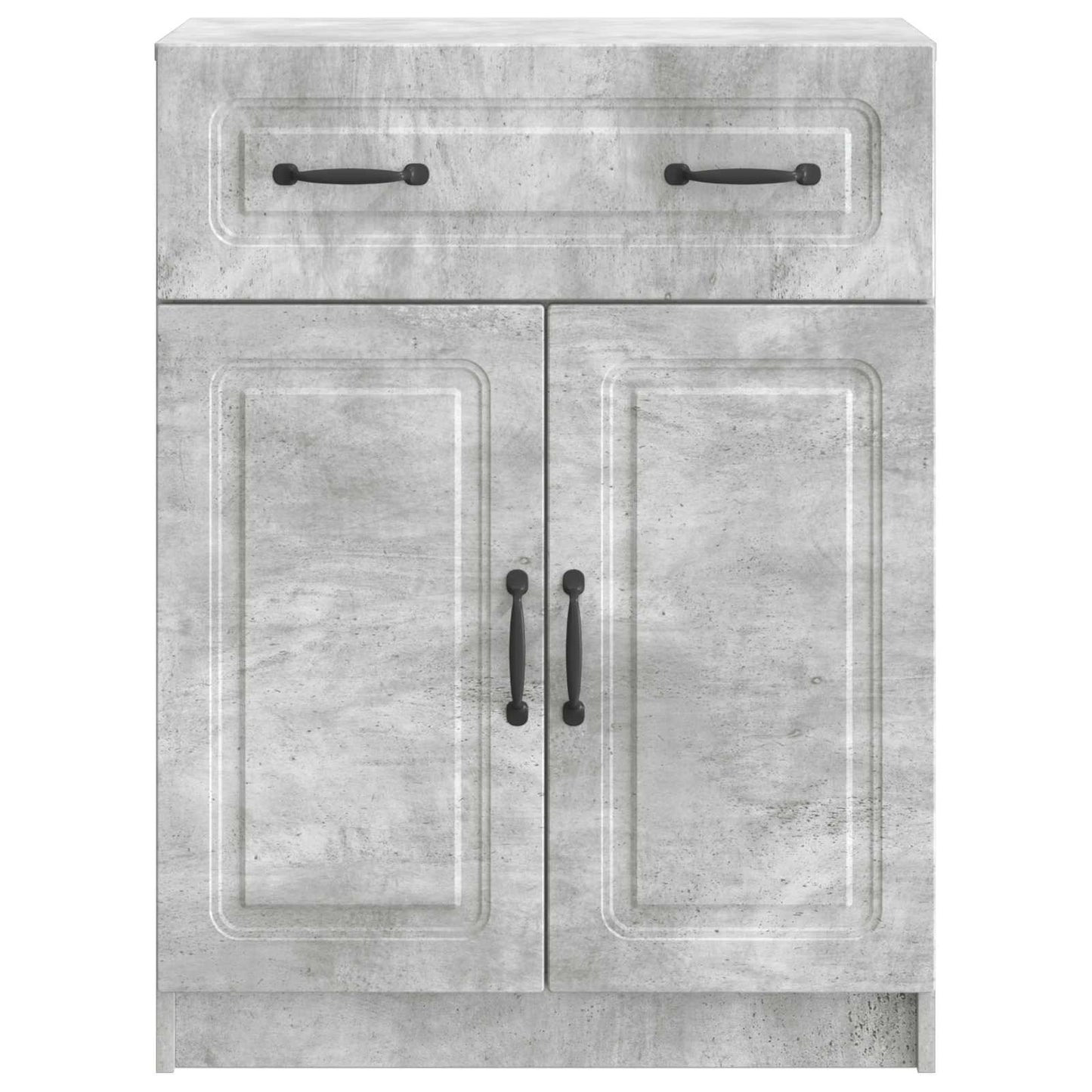 Sideboard med skuffe Betongrå 66 x 34,5 x 87 cm Konstrueret træ