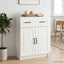 Sideboard Hvid højglans 66 x 34,5 x 87 cm Konstrueret træ