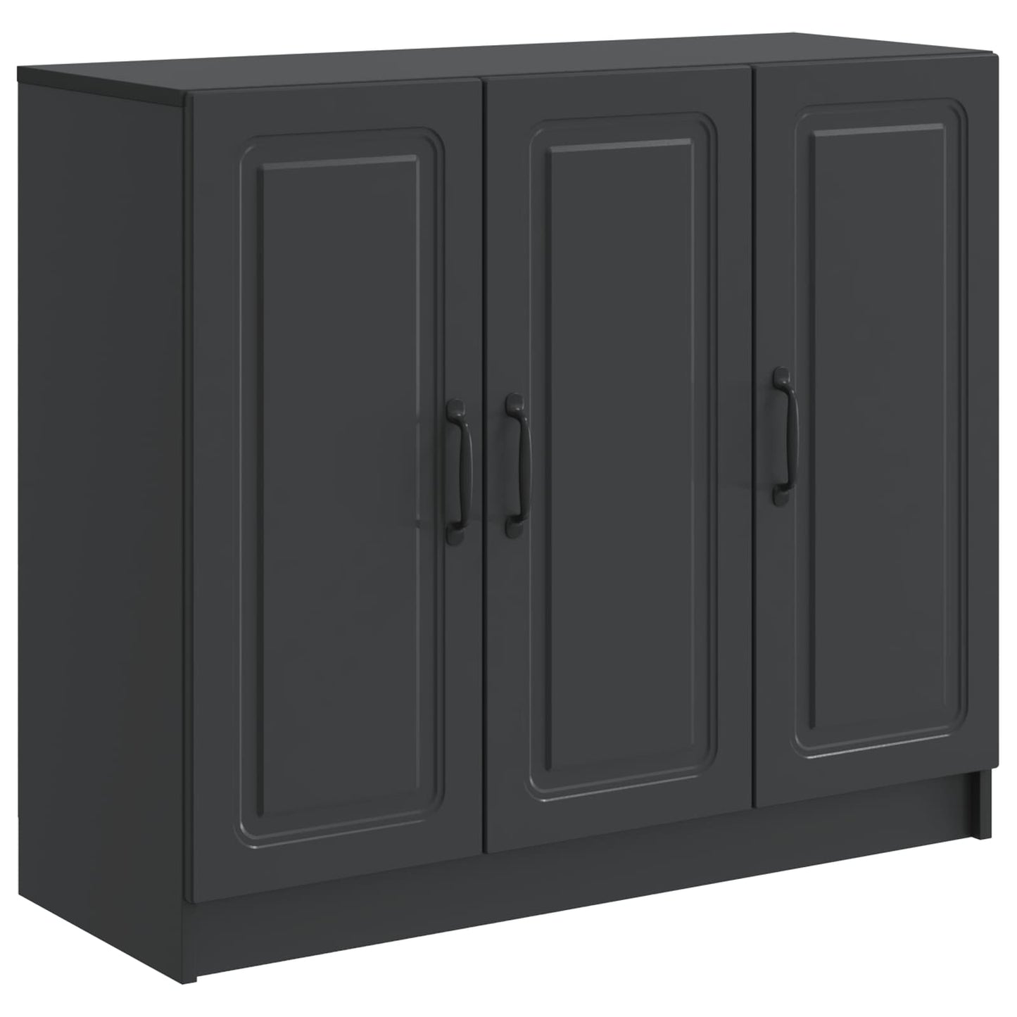 Sideboard Sort 89 x 34,5 x 77 cm Konstrueret træ
