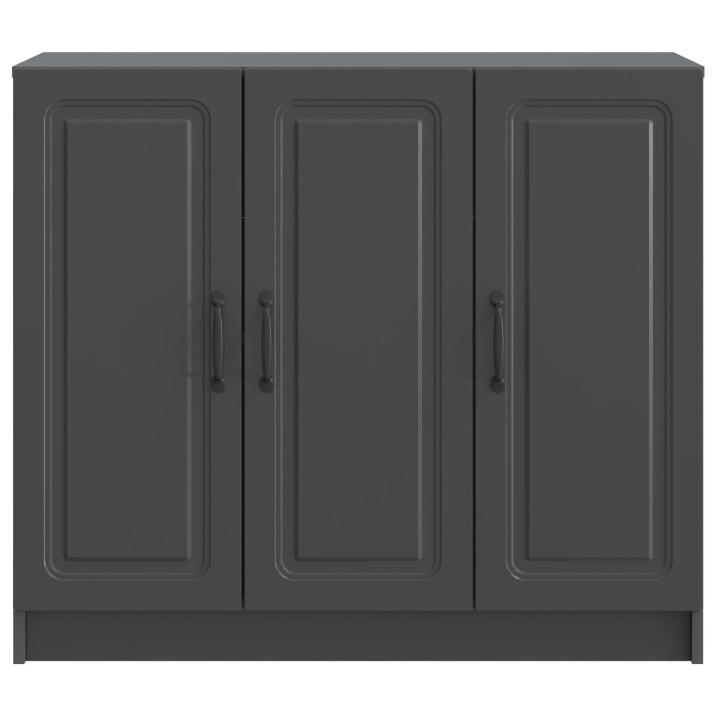 Sideboard Sort 89 x 34,5 x 77 cm Konstrueret træ