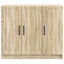 Sideboard Sonoma-eg 89 x 34,5 x 77 cm Konstrueret træ