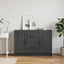 Sideboard med skuffe Sort 89 x 34,5 x 57 cm Konstrueret træ