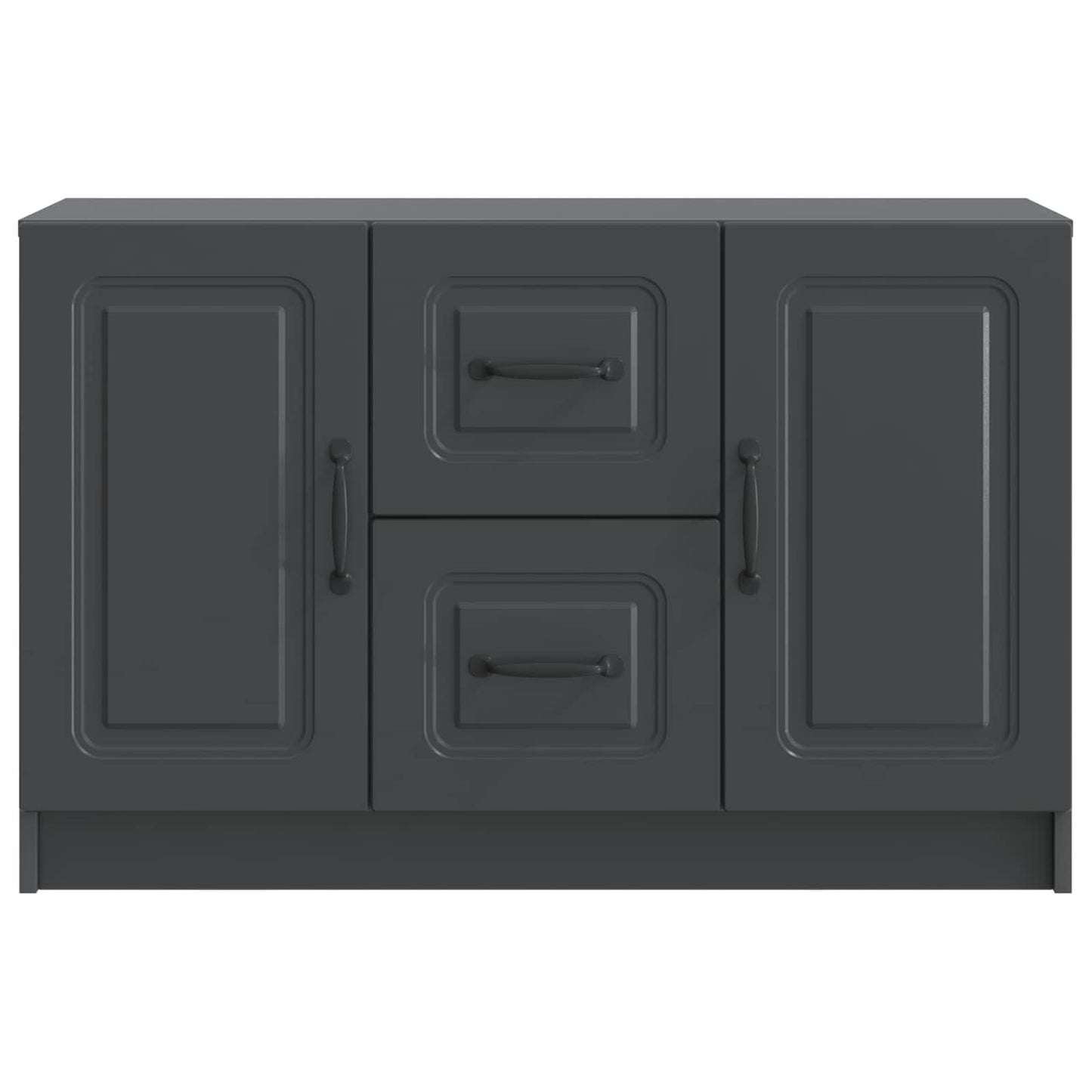Sideboard med skuffe Sort 89 x 34,5 x 57 cm Konstrueret træ