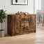 Sideboard med skuffe Røget eg 89 x 34,5 x 57 cm Konstrueret træ