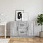 Sideboard Grå sonoma-eg 89 x 34,5 x 57 cm Konstrueret træ