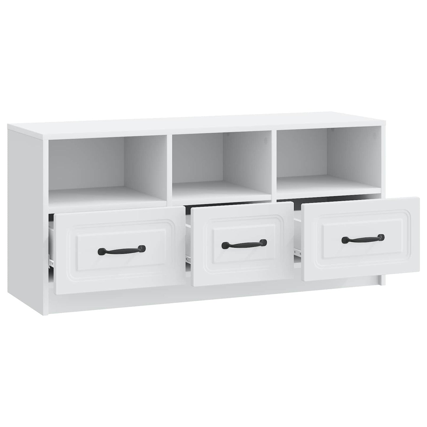 TV-skab med skuffe Hvid 102 x 34,5 x 47 cm Konstrueret træ