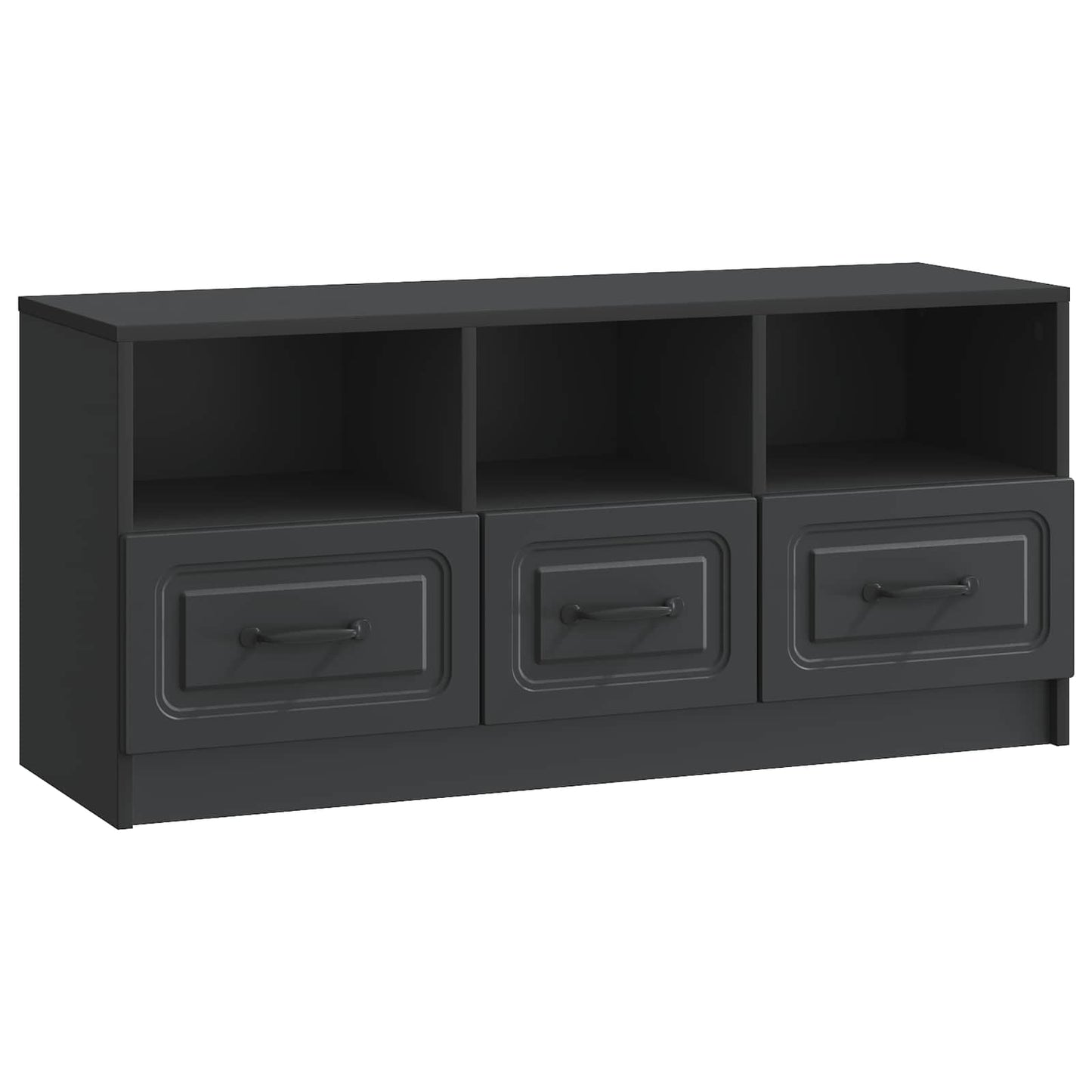 TV-skab med skuffe Sort 102 x 34,5 x 47 cm Konstrueret træ