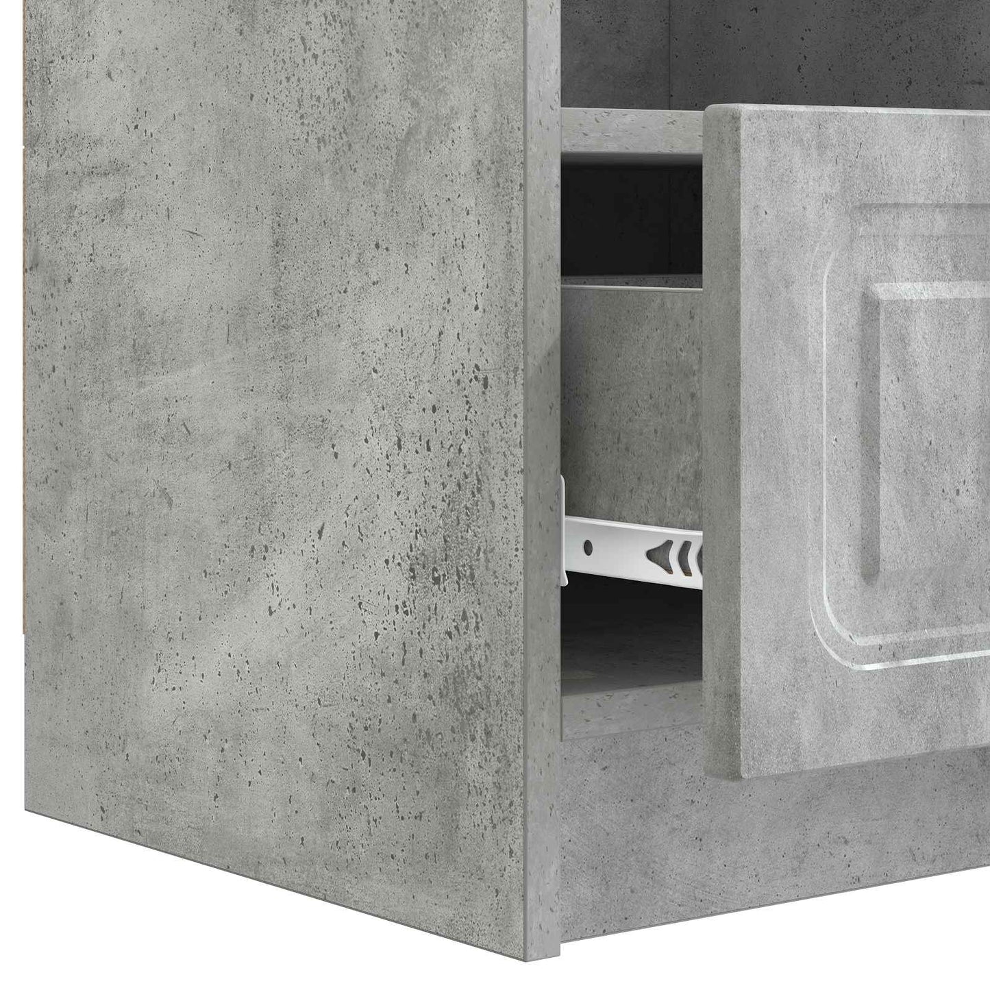 TV-skab med skuffe Betongrå 102 x 34,5 x 47 cm Konstrueret træ