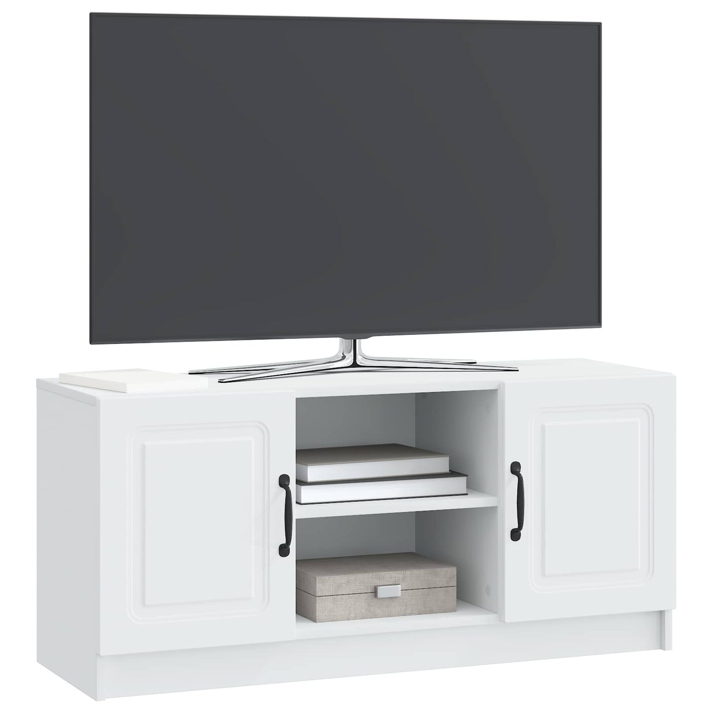 TV-skab Hvid 102 x 34,5 x 47 cm Konstrueret træ