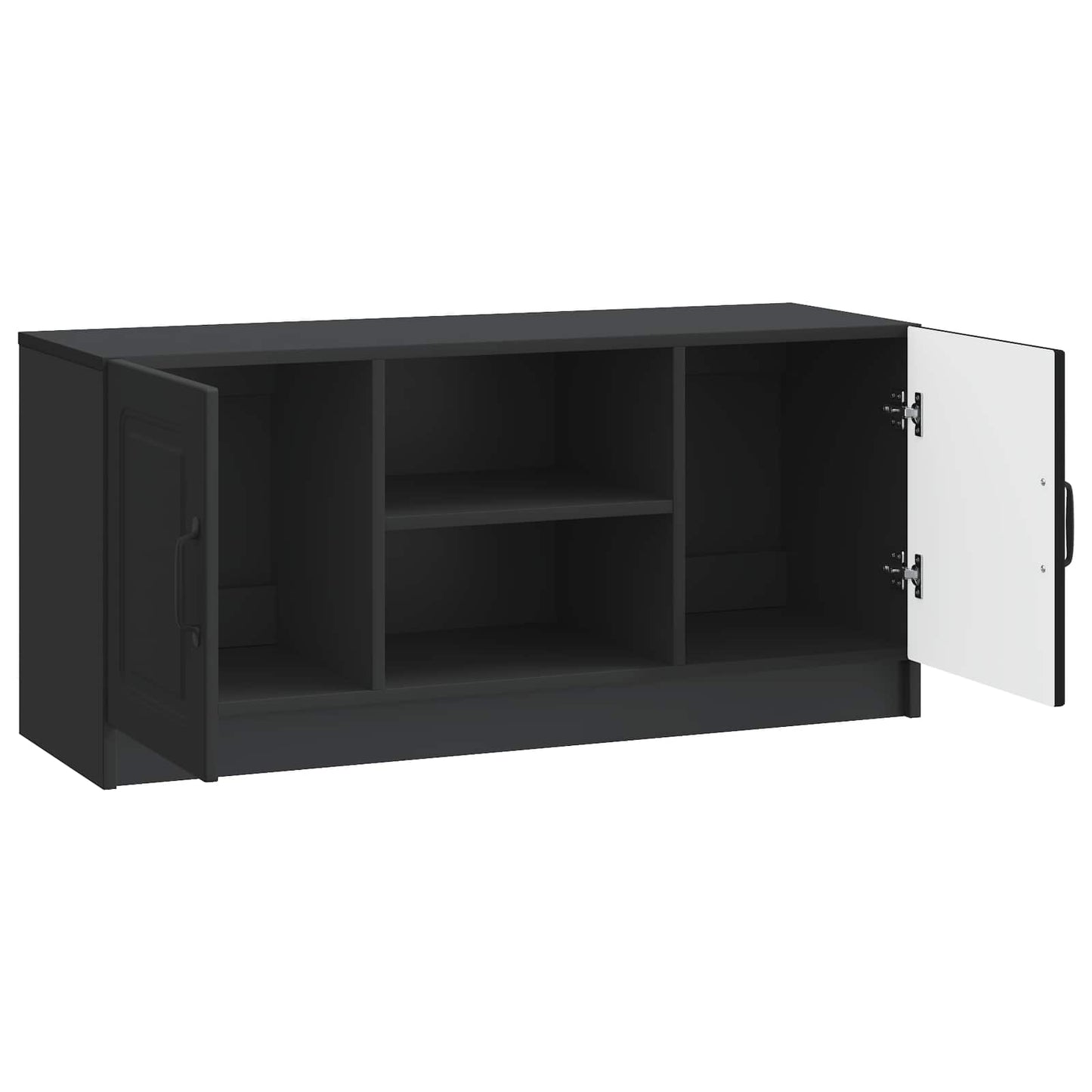 TV-skab Sort 102 x 34,5 x 47 cm Konstrueret træ