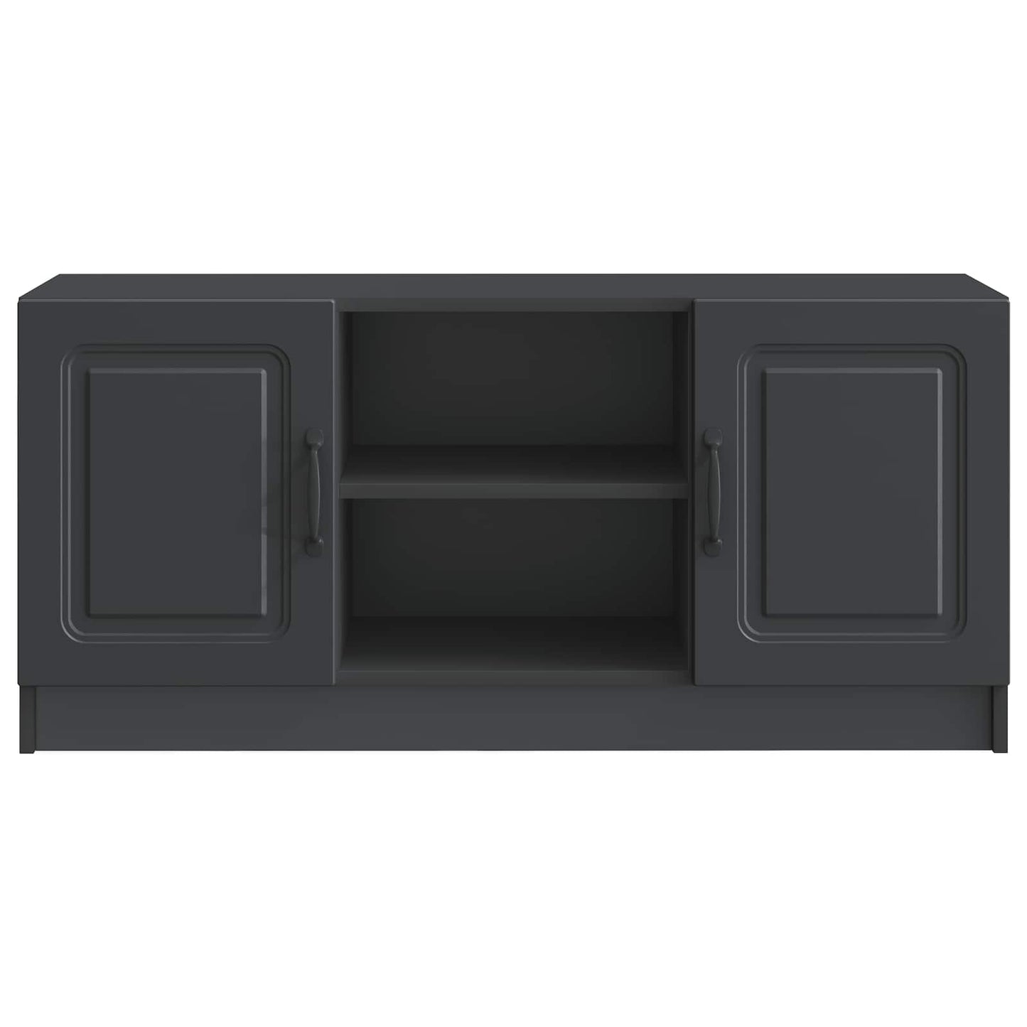 TV-skab Sort 102 x 34,5 x 47 cm Konstrueret træ