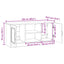 TV-skab Røget eg 102 x 34,5 x 47 cm Konstrueret træ