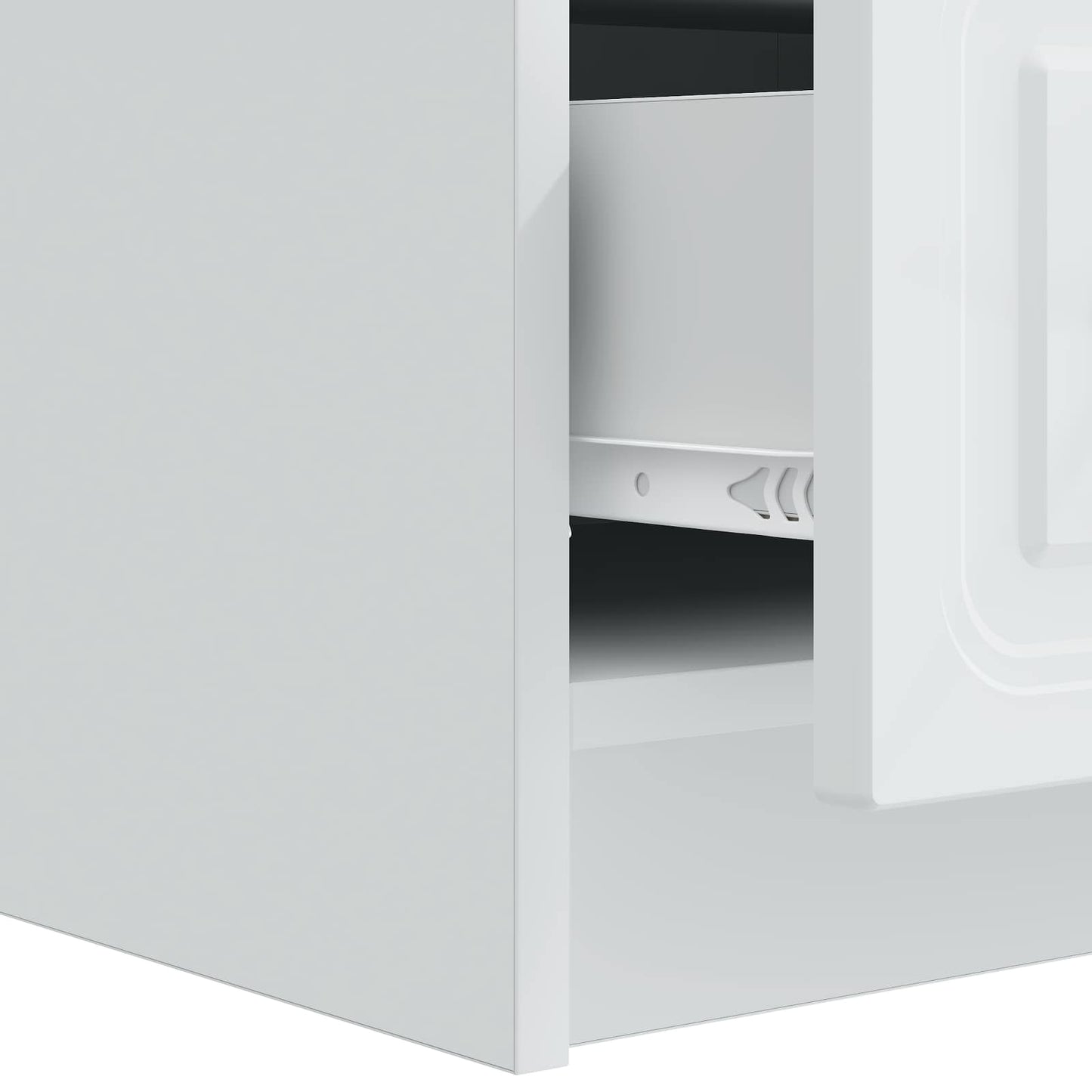 TV-skab med skuffe Hvid 147 x 34,5 x 27 cm Konstrueret træ