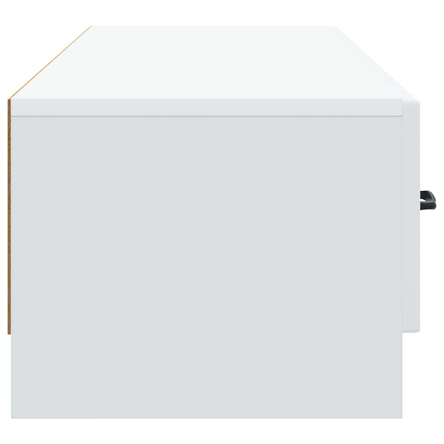 TV-skab med skuffe Hvid 147 x 34,5 x 27 cm Konstrueret træ