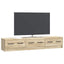 TV-skab med skuffe Sonoma-eg 147 x 34,5 x 27 cm Konstrueret træ