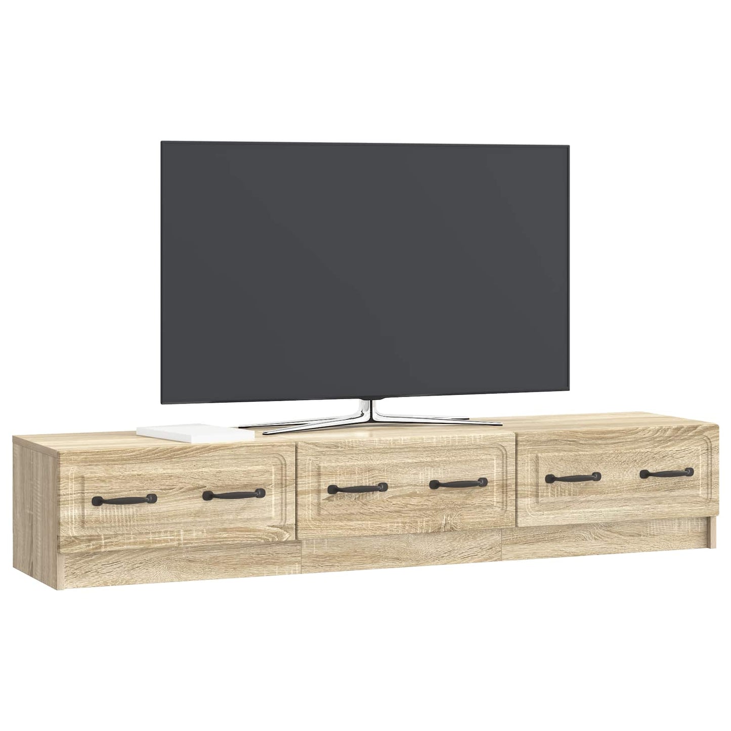 TV-skab med skuffe Sonoma-eg 147 x 34,5 x 27 cm Konstrueret træ