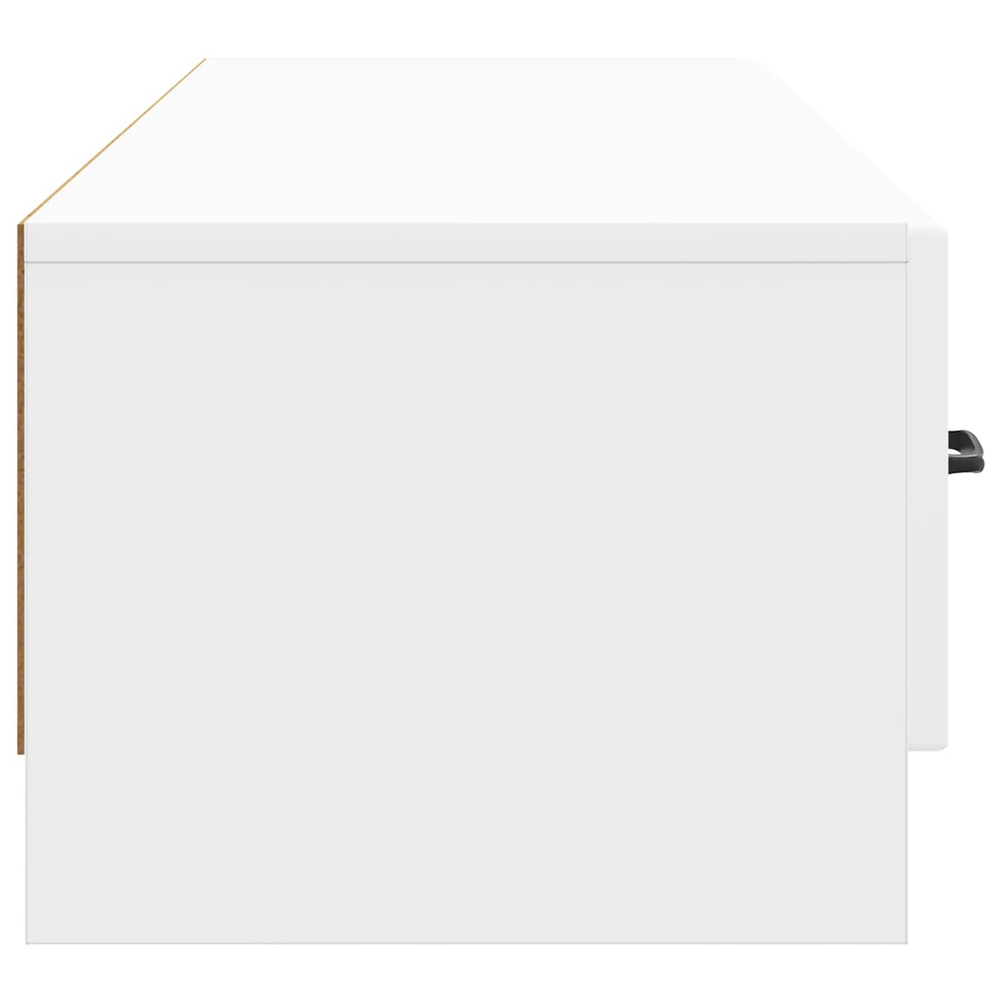 TV-skab Hvid højglans 147 x 34,5 x 27 cm Konstrueret træ