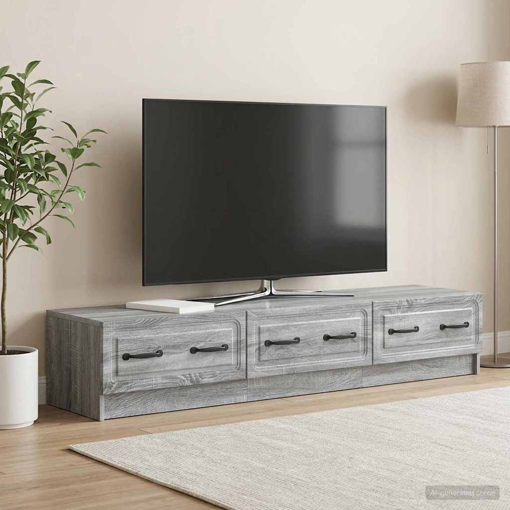 TV-skab Grå sonoma-eg 147 x 34,5 x 27 cm Konstrueret træ