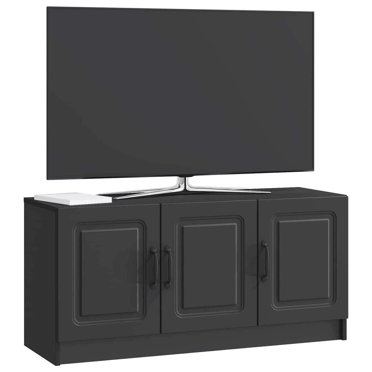 TV-skab Sort 99 x 34,5 x 47 cm Konstrueret træ