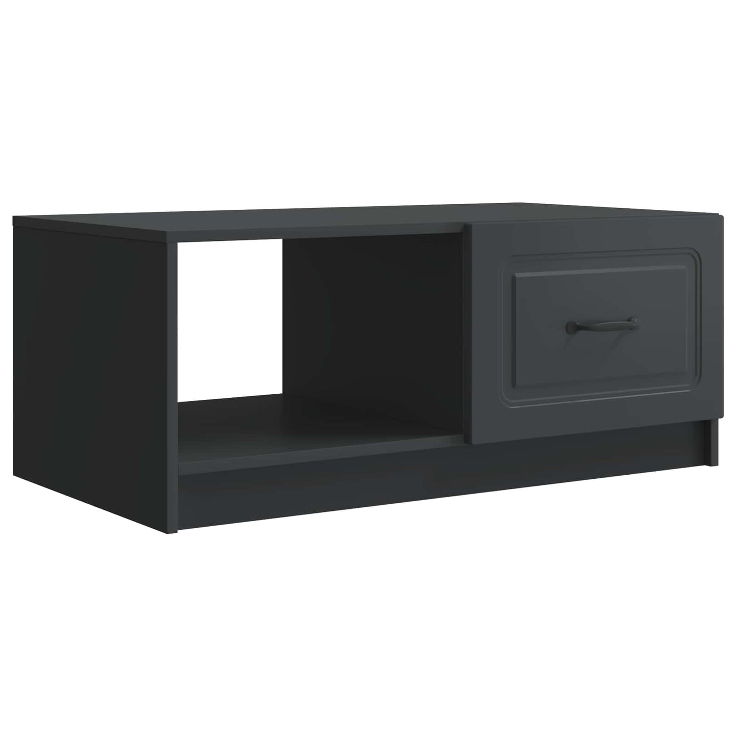 Sofabord Sort 90 x 50 x 37 cm Konstrueret træ