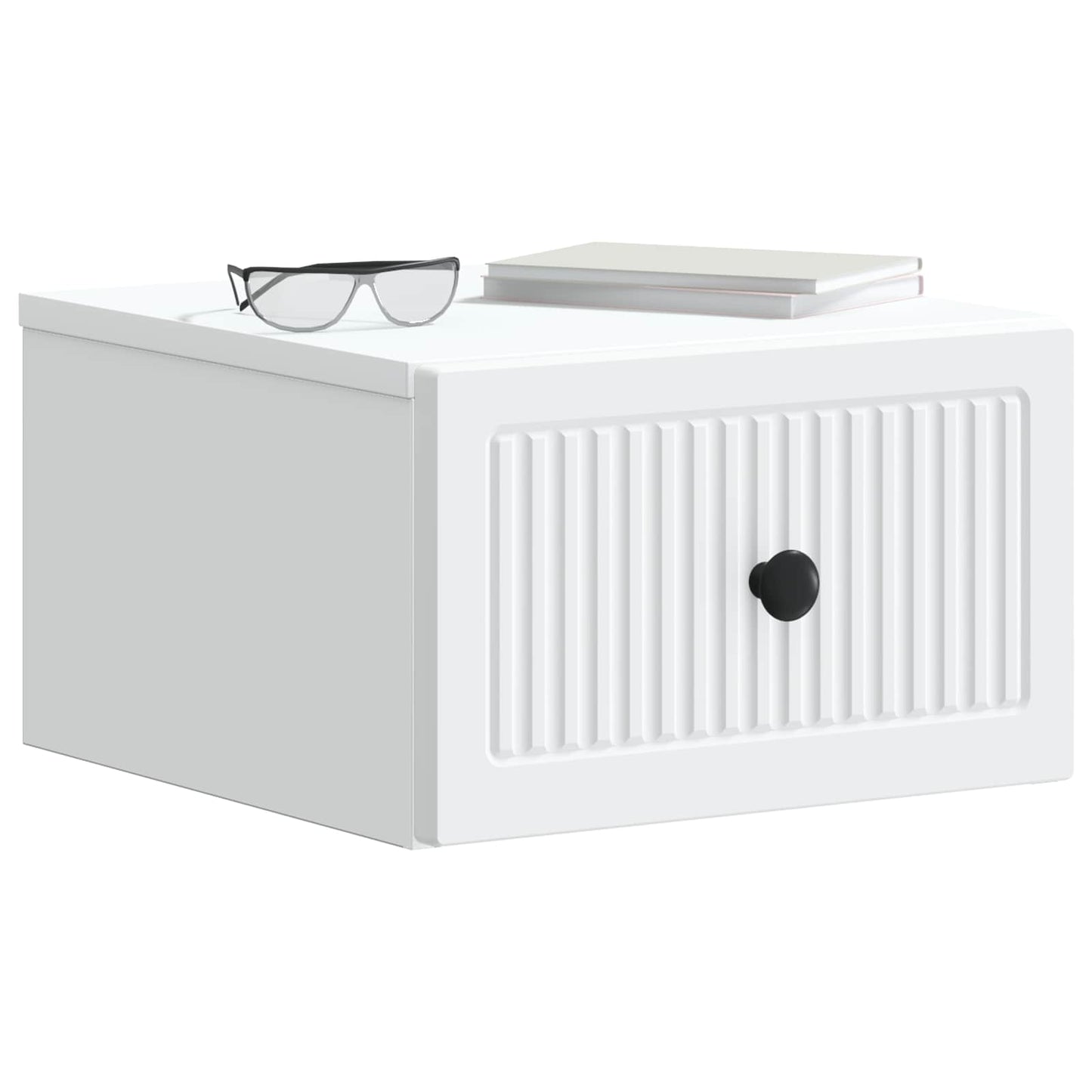 Væghængt Natbord 2 pcs Hvid 33 x 34,5 x 20 cm Konstrueret træ