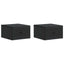 Væghængt Natbord 2 pcs Sort 33 x 34,5 x 20 cm Konstrueret træ