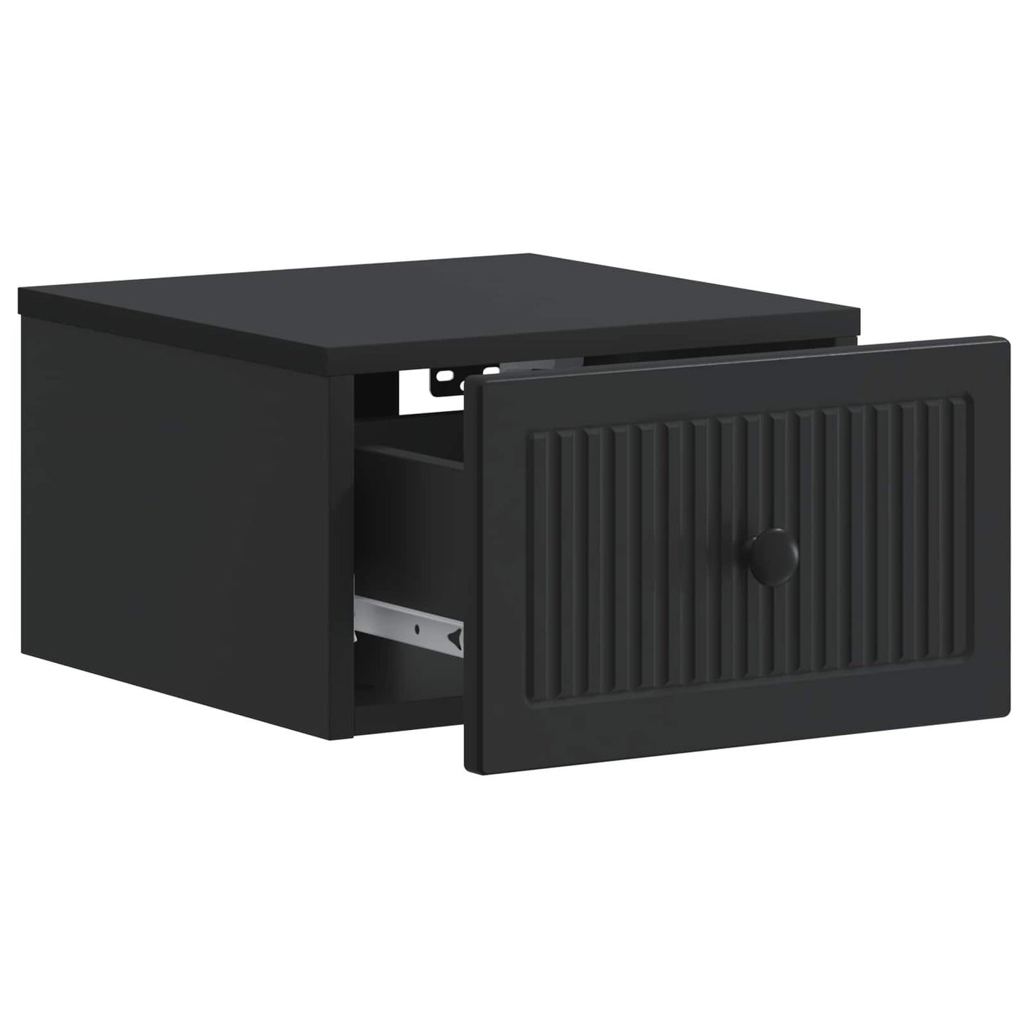 Væghængt Natbord 2 pcs Sort 33 x 34,5 x 20 cm Konstrueret træ