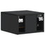 Væghængt Natbord 2 pcs Sort 33 x 34,5 x 20 cm Konstrueret træ