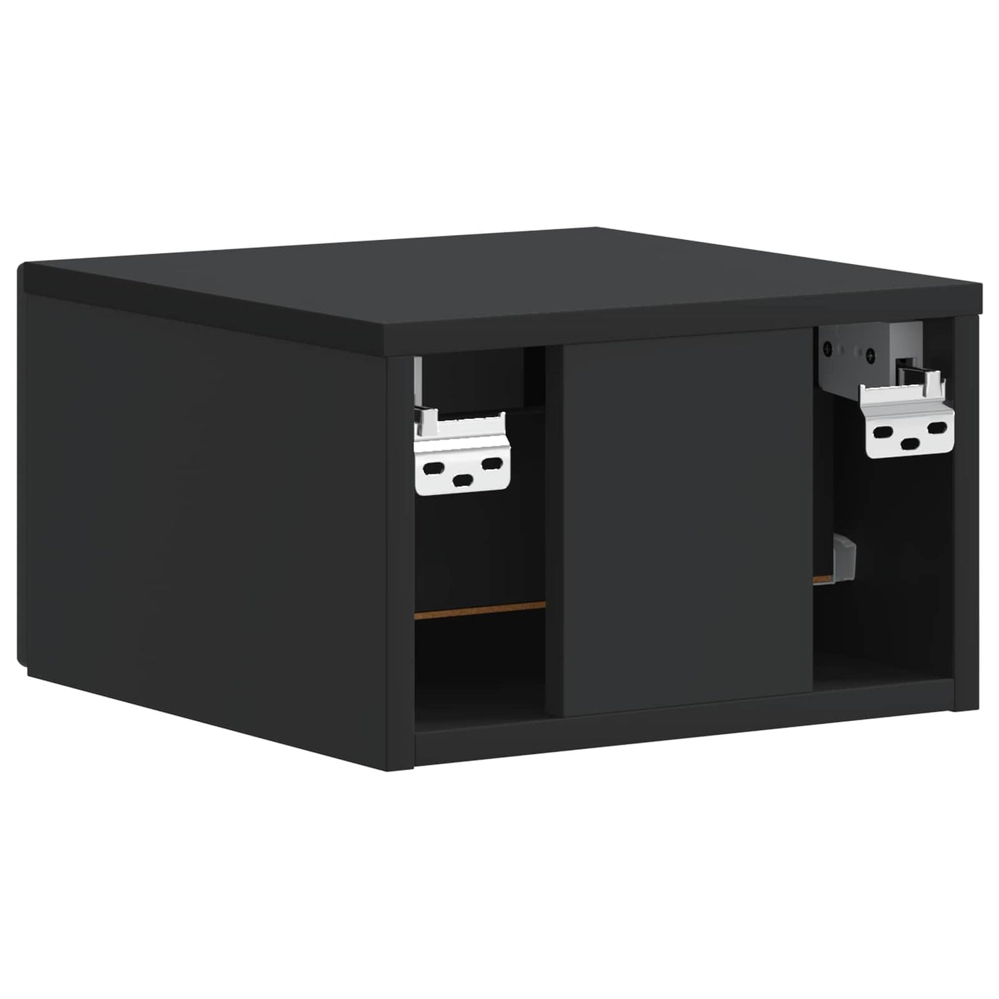 Væghængt Natbord 2 pcs Sort 33 x 34,5 x 20 cm Konstrueret træ