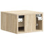 Væghængt Natbord med skuffe 2 pcs Sonoma-eg 33 x 34,5 x 20 cm