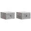 Væghængt Natbord med skuffe 2 pcs Betongrå 33 x 34,5 x 20 cm