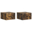 Væghængt Natbord med skuffe 2 pcs Røget eg 33 x 34,5 x 20 cm