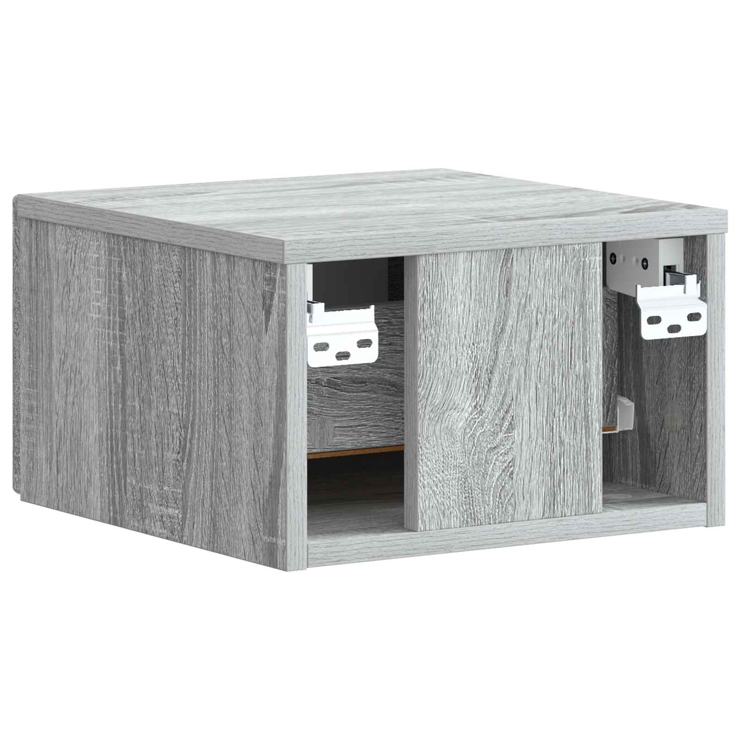 Væghængt Natbord 2 pcs Grå sonoma-eg 33 x 34,5 x 20 cm