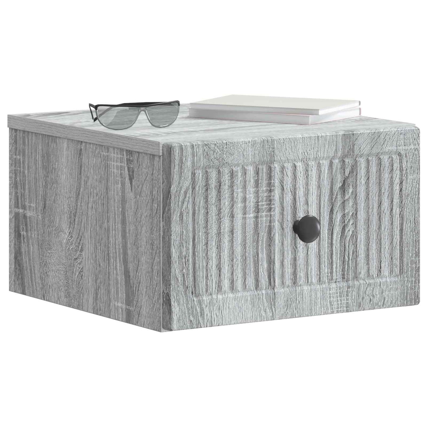 Væghængt Natbord 2 pcs Grå sonoma-eg 33 x 34,5 x 20 cm