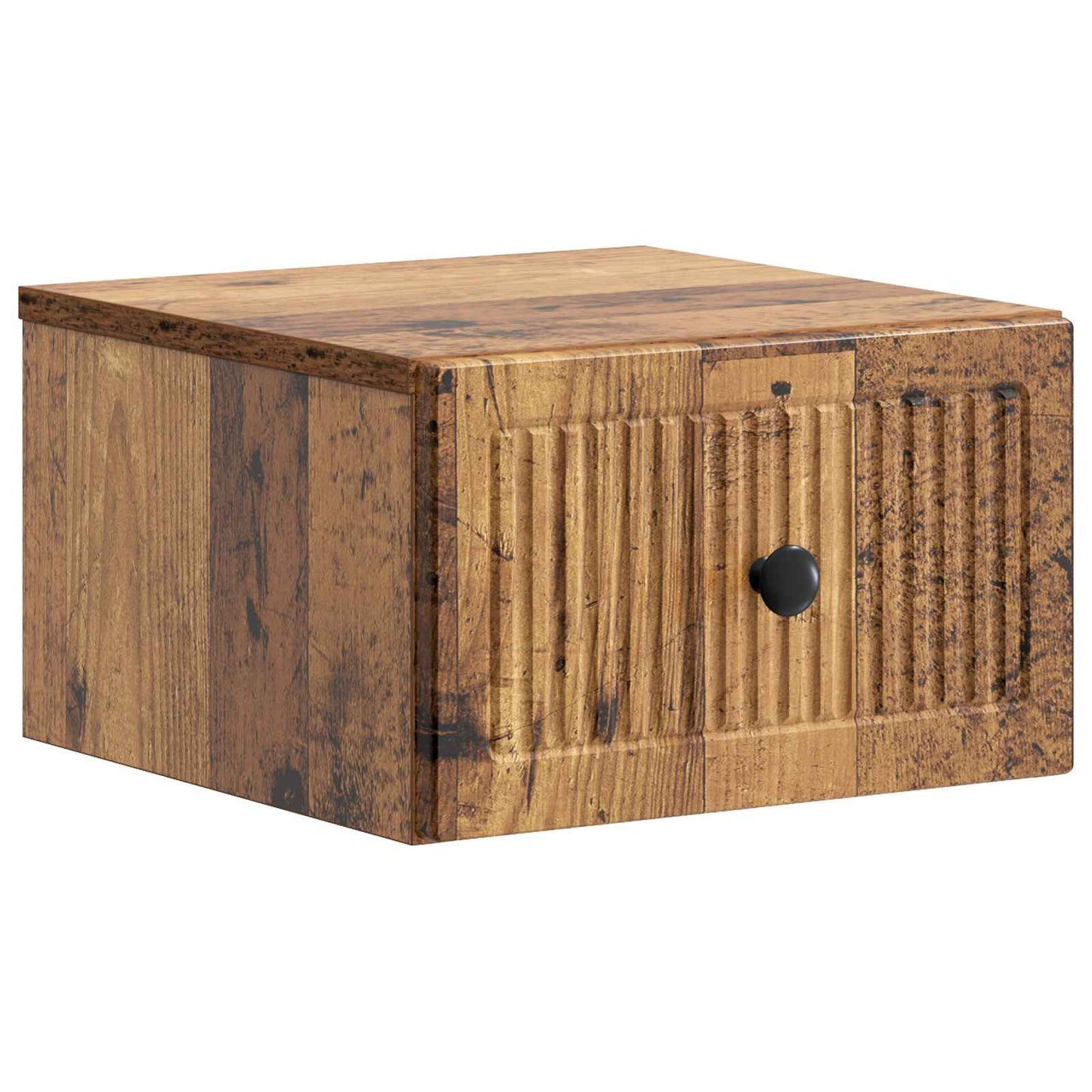 Væghængt Natbord Gammelt træ 33 x 34,5 x 20 cm Konstrueret træ