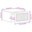 Væghængt Natbord med skuffe 2 pcs Gammelt træ 33 x 34,5 x 20 cm