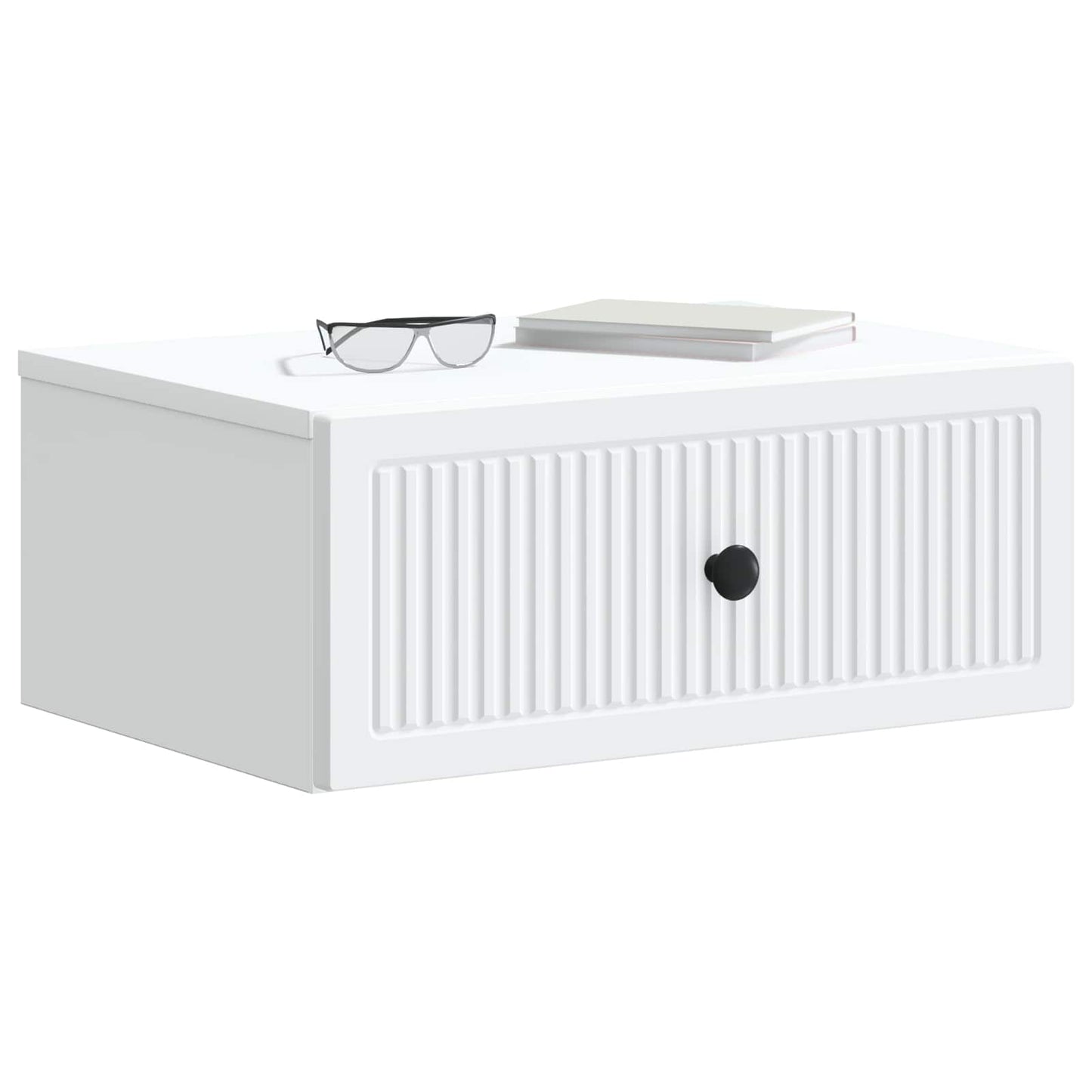 Natskab med skuffe 2 pcs Hvid 49 x 34,5 x 20 cm Konstrueret træ