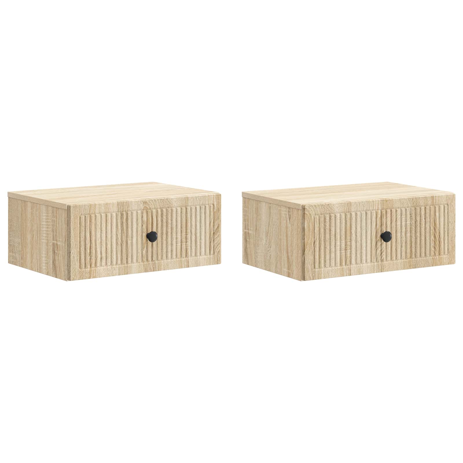 Natskab 2 pcs Sonoma-eg 49 x 34,5 x 20 cm Konstrueret træ billede